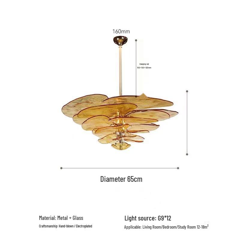 Retro French Murano Glass Pendant Light for Living Room, Dining Room, Staircase, and Bedroom