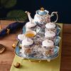 British High-End Complete Tea Set, Household Cold Water Teapot, Ceramic Light Luxury Tea Cup With Lid, Water Set With Tray