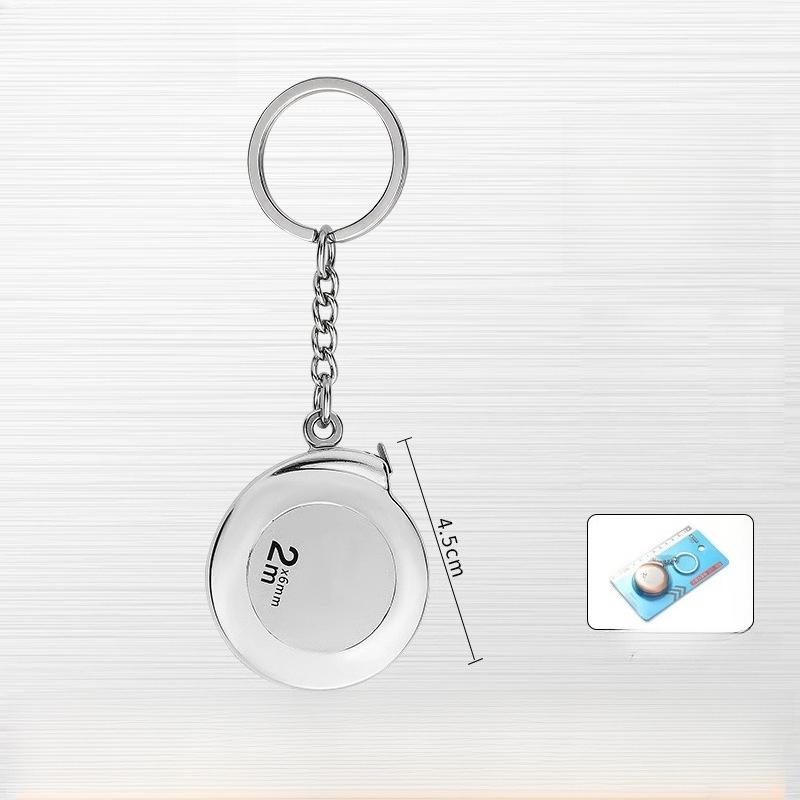 Keychain, Portable Mini Tape Measure, Small Household 2-meter Soft Steel Tape Measure, Portable Steel Tape Measure