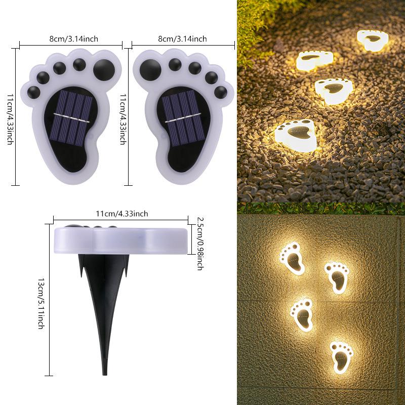 Waterproof Solar Garden Lamp for Outdoor Decoration Solar Footprint Ground Light
