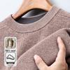 Hengyuanxiang Herren 100% Wolle Rundhals Winterpullover