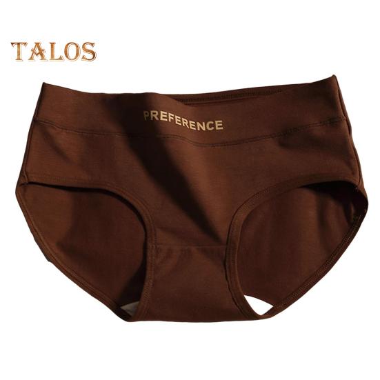 Women Underpants Mid Waist Solid Color Cotton Butt-lifted Good Breathability Elastic Quick-drying Sport Casual Briefs Female Panties
