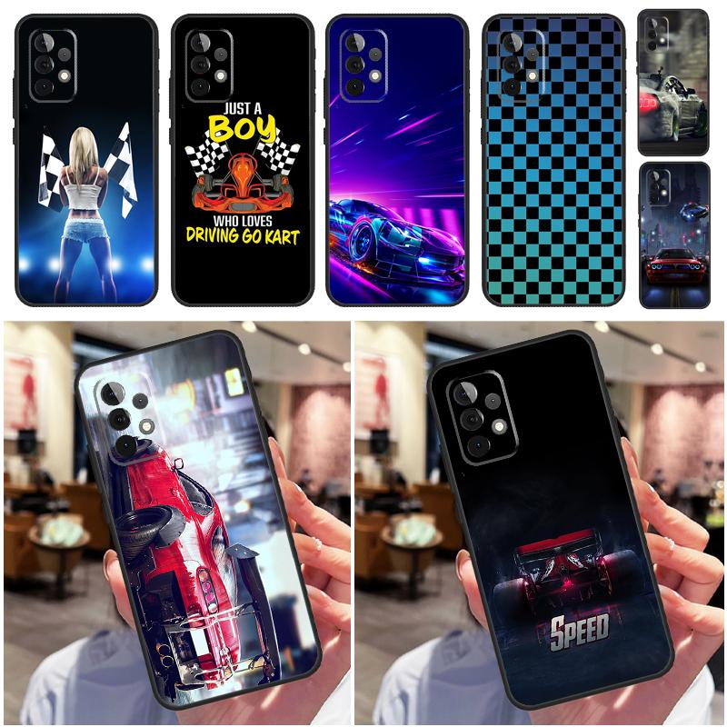 Boy Racer Car For Samsung Galaxy A33 A36 A56 A26 A16 A15 A55 A53 A35 A22 A32 A52 A54 A34 A14 A05 A06 Case