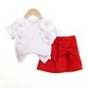 New Summer Baby Clothes Kids Girls Clothing Suit Children T-Shirt Skirt 2Pcs/Sets Toddler Casual Costume Infant Tracksuits