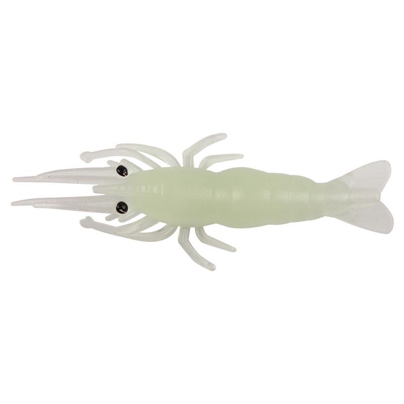 Luminous Soft Shrimp Bait with Hook - 5pcs, Simulated Small Grass Shrimp