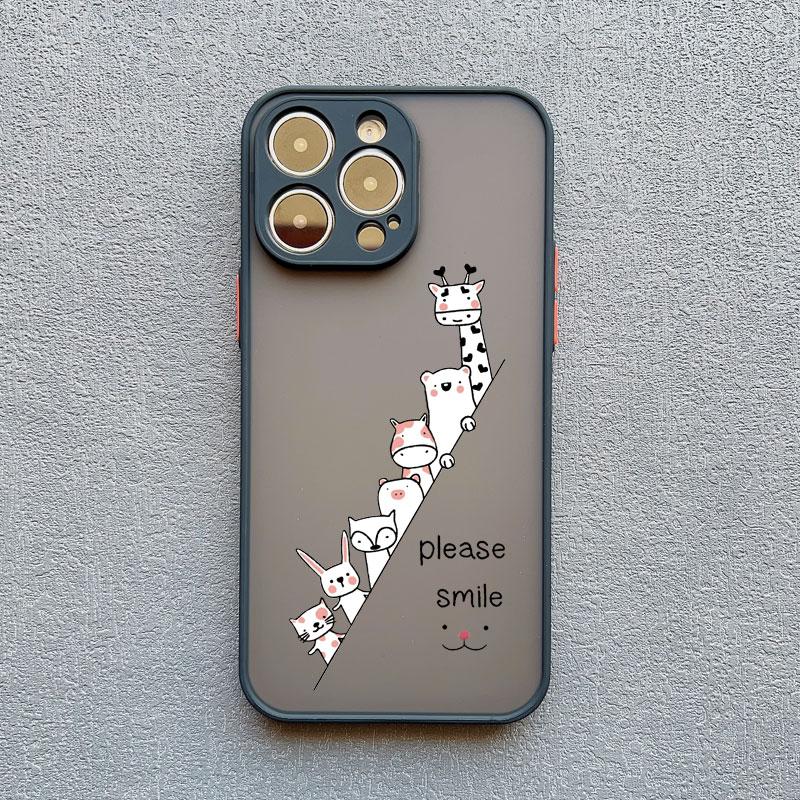 Cute Funny Cartoon Cat Phone Case for iPhone 15 14 Pro Max Plus 13 12 11 Pro Max Mini XS XR X 8 7 Plus SE2 Shockproof Back Cover