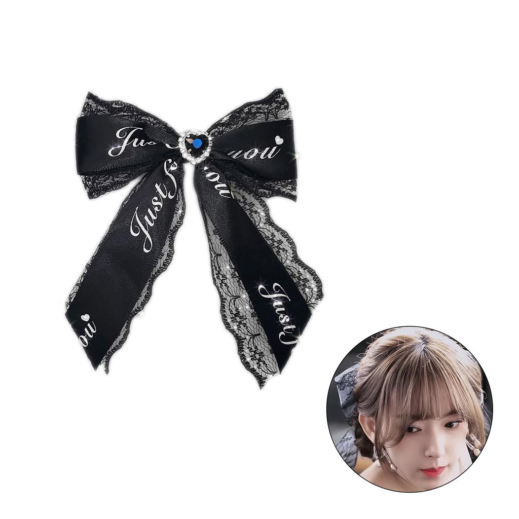 Girls Lolita Hair Clip Bow Sweet Glinting Cute Hair Duckbill Clip Lace Headwear Hair Accessories for Women Girls