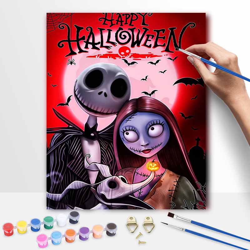 Disney Nightmare Before Christmas Oil Painting Art Handmade Diy Painting Home Decoration Gift
