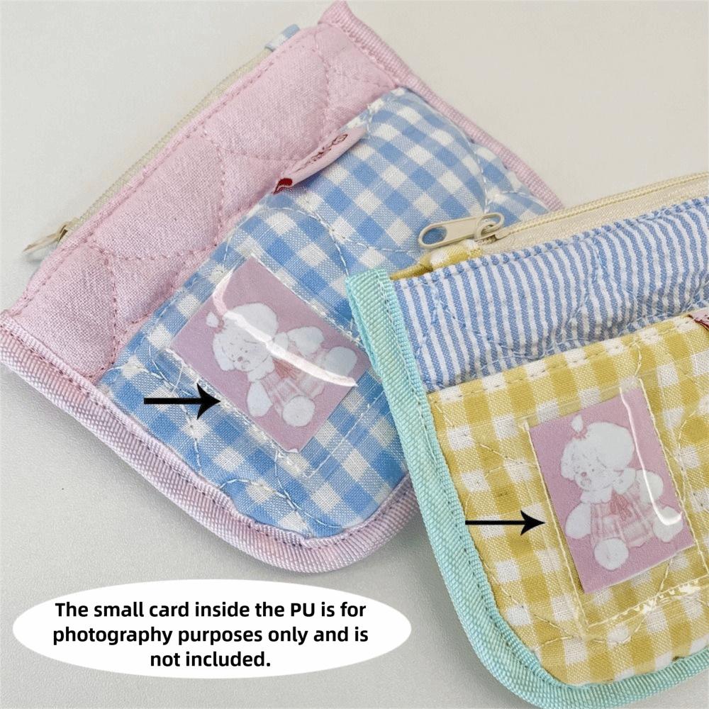 Cute Portable Coin Purse Multifunctional Lightweight Wallet Card Holder Zipper Small Storage Bag Students