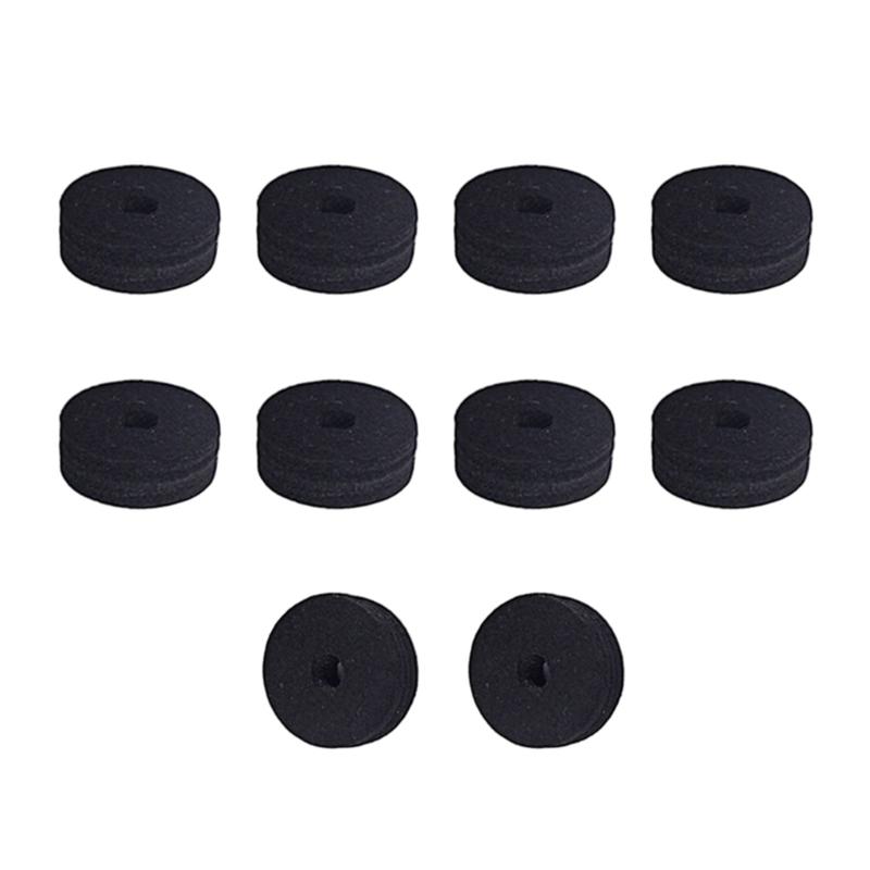 Pack Of 10 Quality Plastic Drum Felt Bottom Covers Replacement Set For Enhanced Vibration Dampening And Great Stability