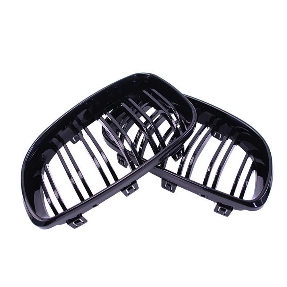 Car Glossy Black Grill Front Kidney Grille for BMW E81 E87 E82 E88 128I 130I 135I Selected 07-11 Dual Slats Double Line Grills