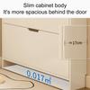 2-Tier Wooden Shoe Organizer Cabinet W/ Flip Drawers Free-Standing Shoe Cabinet Space Saving Slimming Shoe Rack for Home Hallway