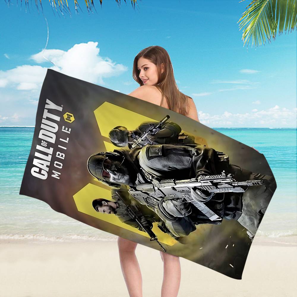 Game Call Of D-Duty Beach Towel Cartoon Cute Summer Kids Large Bath Pool Beach Towel Microfiber Absorbent For Swimming Travel