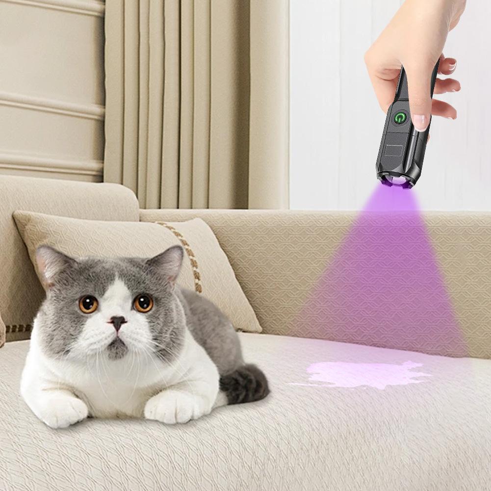 1-10PCS UV Flashlight LED Ultraviolet Torch 395nm Zoomable Mini Flashlight Inspection Lamp for Pet Urine Stain Detector Lights