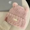 Puppy plush hat cute girl winter warm ear protection fluffy versatile riding plush thicker