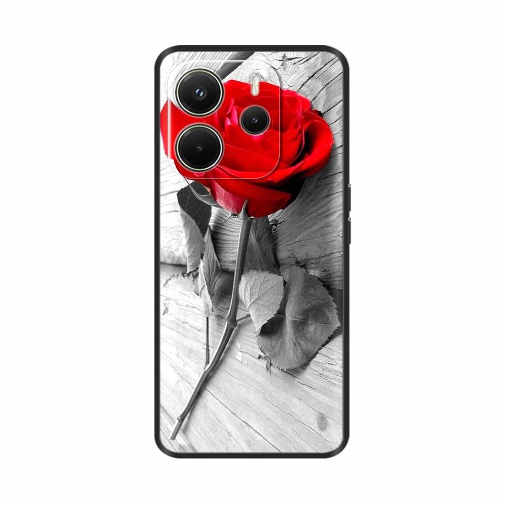 For Xiaomi Redmi Note 14 4G Case Luxury Painted Cover Black Silicone Phone Case For Redmi Note 14 Fundas note14 4G Soft Bumper
