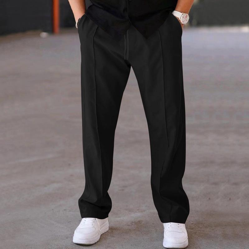 2025 Men's Oversized Loose Straight-Leg Sports Striped Casual Pants for Autumn/Winter