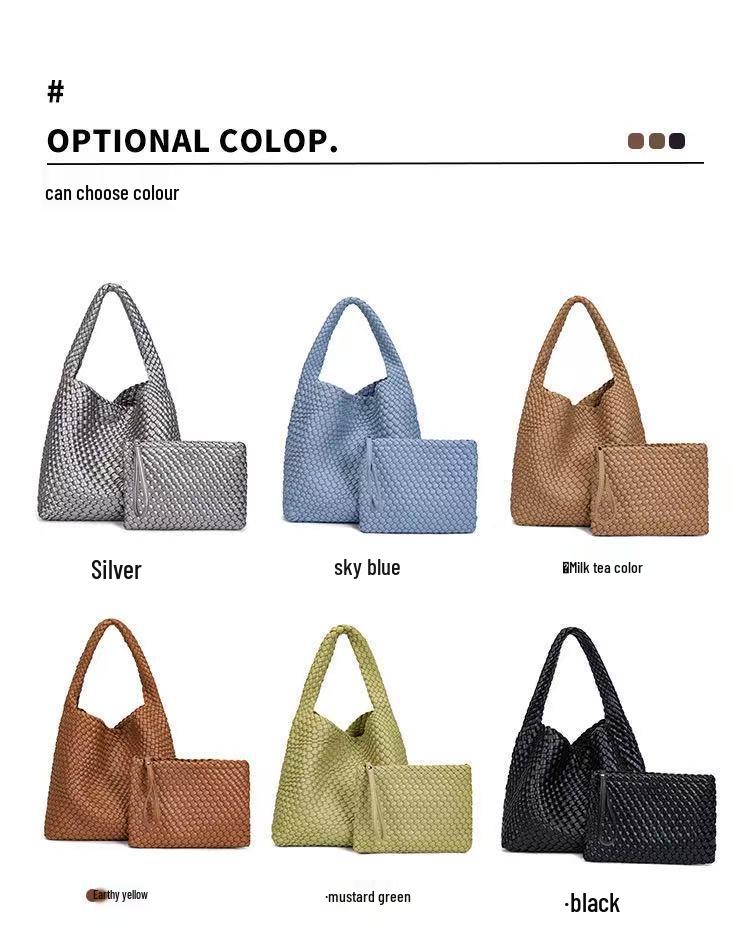 Custom Large-Capacity Woven Tote: High-End Mother-Child Bucket Bag and Underarm Basket