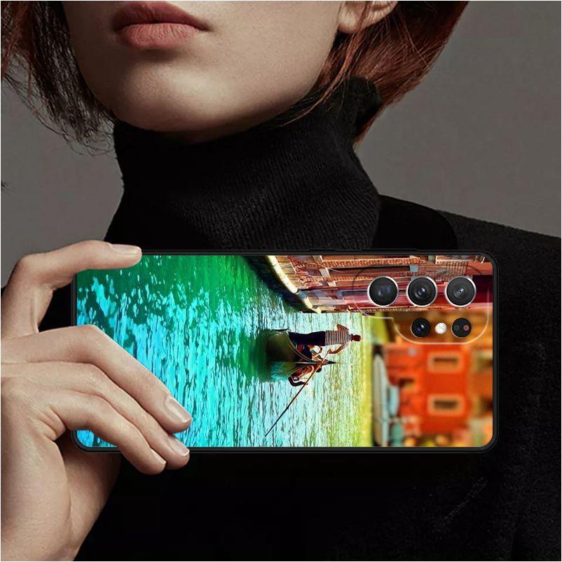 Travel Italy Street Venice Phone Case Cover For Samsung Galaxy S24 Ultra 23 S22 Plus S21fe Lite S20 Note 10 Pro 20 Lite