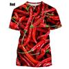 Personalized Chili Fashion 3D Printing Funny T Shirts Creative Pattern Short-sleeved Harajuku Unisex T-shirt Tops Male Female Tees