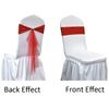 10/50pcs Stretch Spandex Chair Bow Knot Bands With Organza Ribbon Tie For Banquet Party Wedding Elastic Chair Sashes