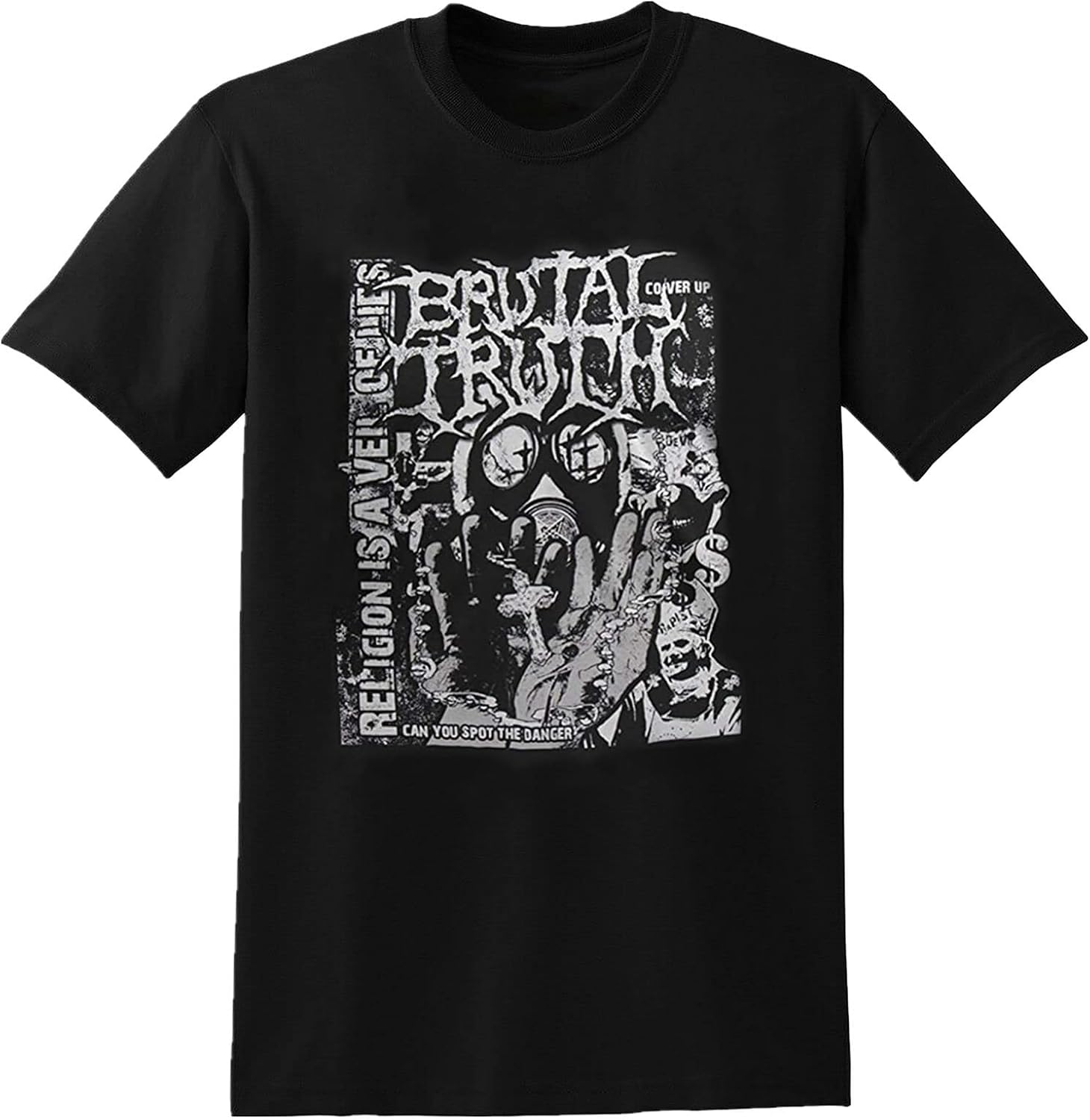 Brutal Truth Religion T Shirt Printed Black Graphic Top Tee for Men 3XL чёрный