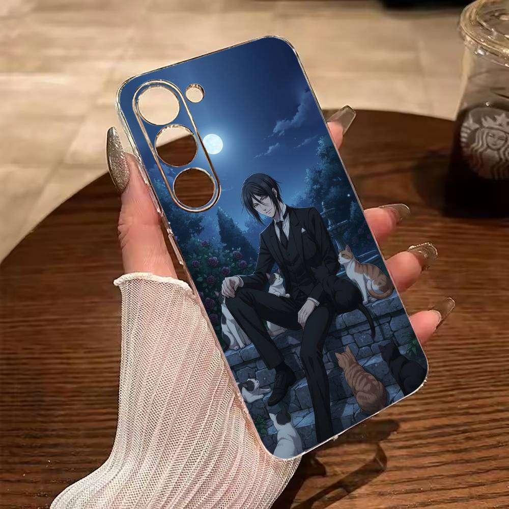 Classic anime-B--Black- Butler Phone Case For Samsung Galaxy A71,A70,A52,A51,A40,A30 Transparent Cover