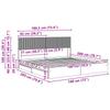 Bed Frame with Storage Space and Headboard Sonoma Oak 180 x 200 cm