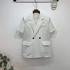 C S In The Room 2Size Former Stripe Shoulder Pad Double Slit Short Sleeve jaCket