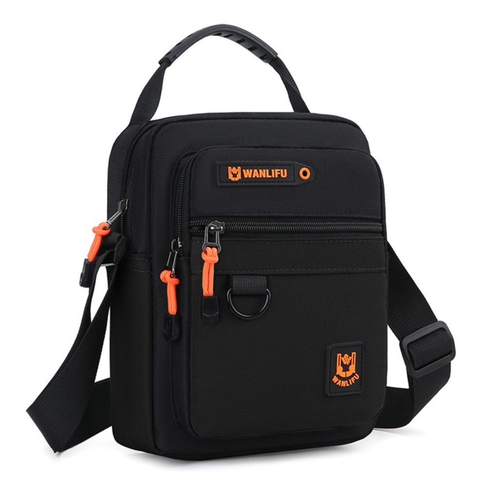 Multi-pockets Men's Business Bag Large Capacity Canvas Crossbody Bag Men's Shoulder Bag  Male