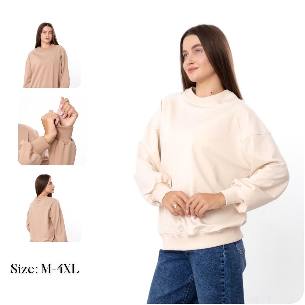 Sweatshirt (women) – Classic Fit, Long Sleeve & Round Neck, Any Season, 8385-057 HC