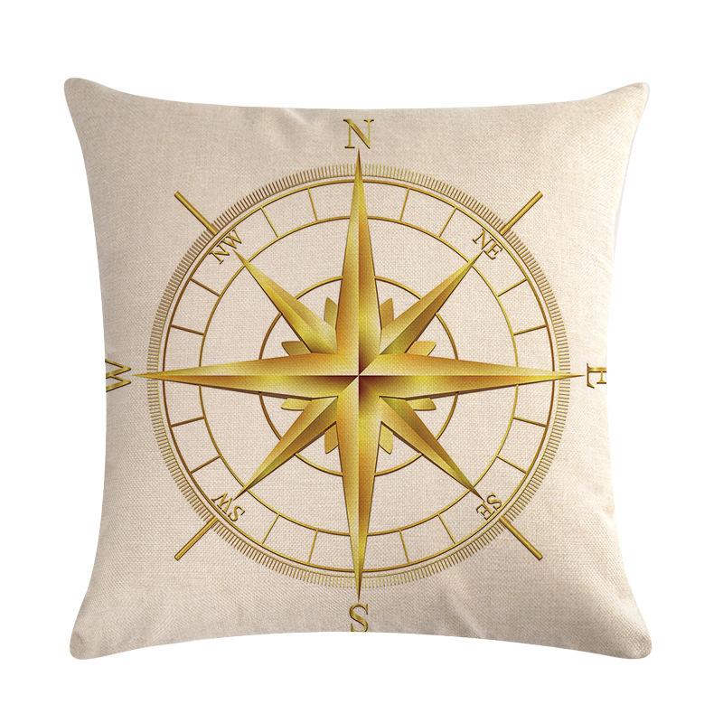 Pillowcase Sofa Cushion Cover Decoration Linen Pillow Case Decorative Pillow Marine Pattern Sofa Throw Pillow Cover Couch