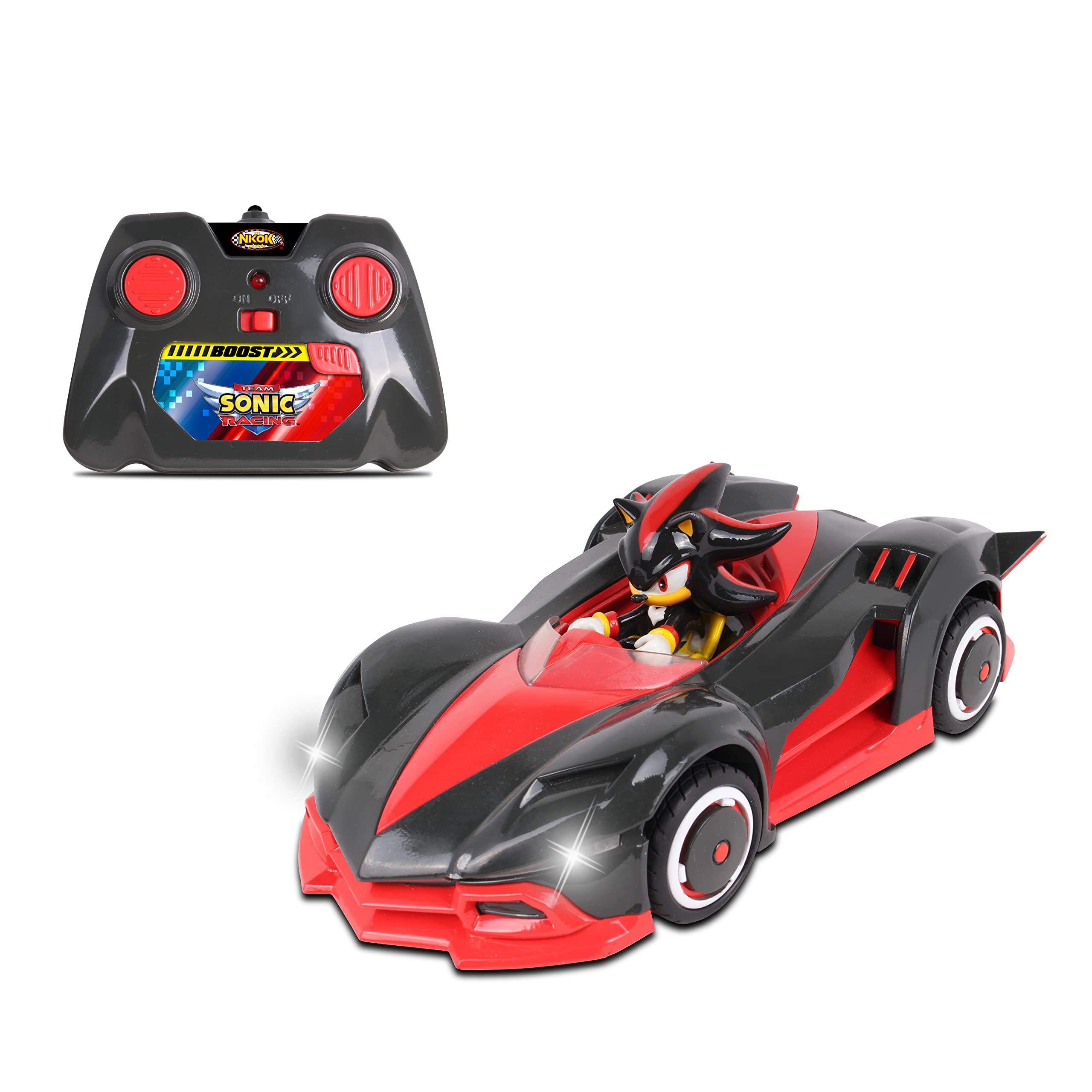 

NKOK Team Sonic Racing 2.4GHz RC Toy Car with Turbo Boost - Shadow The Hedgehog 602 Red