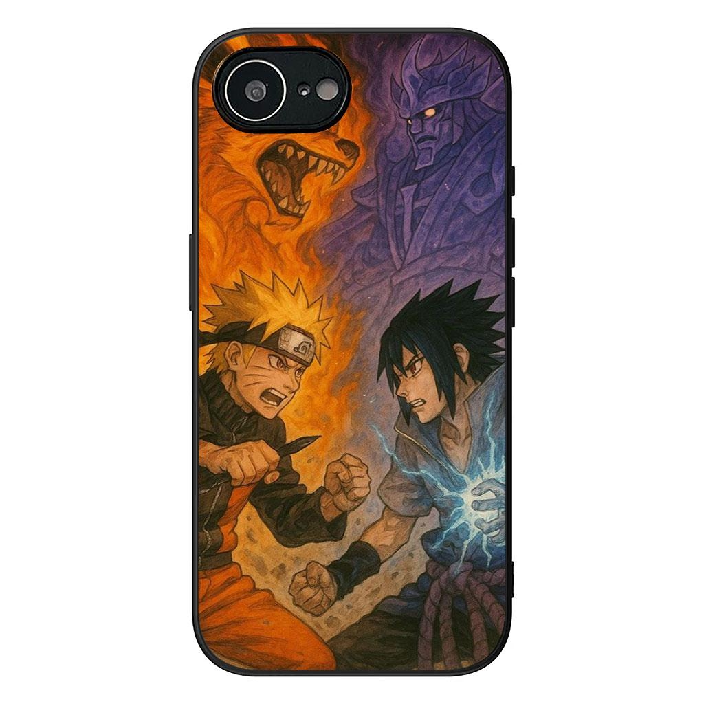Cover for Apple iPhone 16 15 14 Plus 13 12 Mini 17 Pro Max + ProMax 16E Air 16+ 15+ Phone Case Comics Narutos Sasuke Uchiha