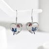 Sterling Silver Hummingbird Heart Earrings - Unique & Versatile Fashion Design
