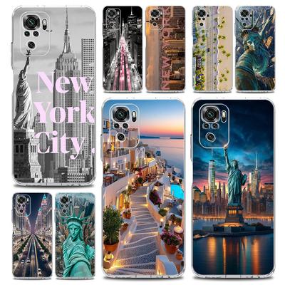 Phone Case For Xiaomi Redmi Note 14 13 12 4G 9S 9 10 11 Pro Plus 5G 14C 13C 12C 10C 9A Cover NYC New York City Seaside Scenery