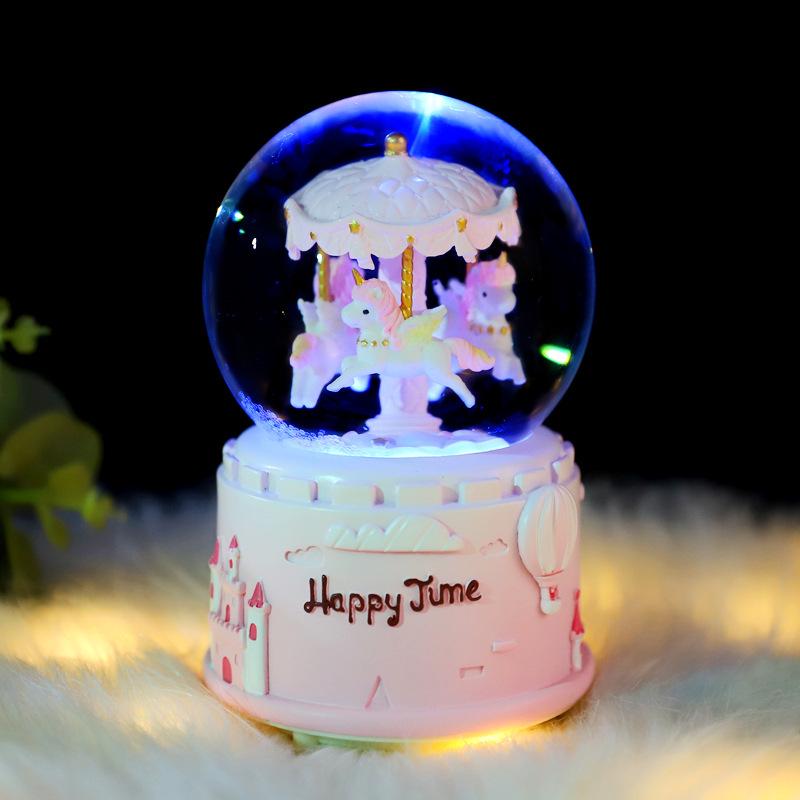 Astronaut Crystal Ball Music Box Ornament - Student Snow Globe Birthday Gift