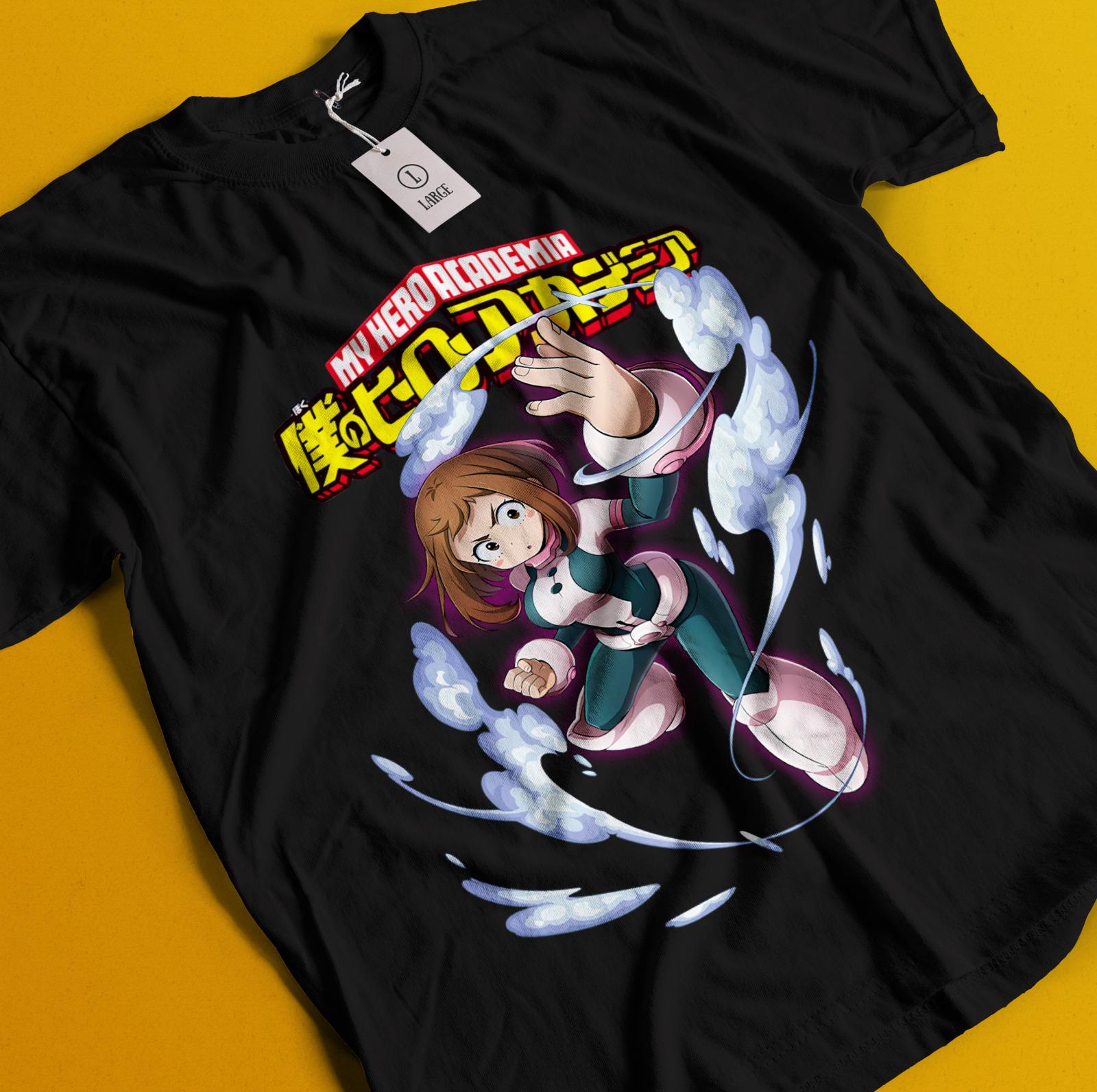 

Ochaco Uraraka T-Shirt My Hero Academia Tshirt Endeavor Midoriya Shirt MHA Dabi - Men s Summer Cotton Graphic Tee S разноцветный