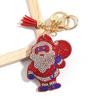Christmas Series Rhinestone Keychain - Santa & Reindeer Pendant Handbag Charm