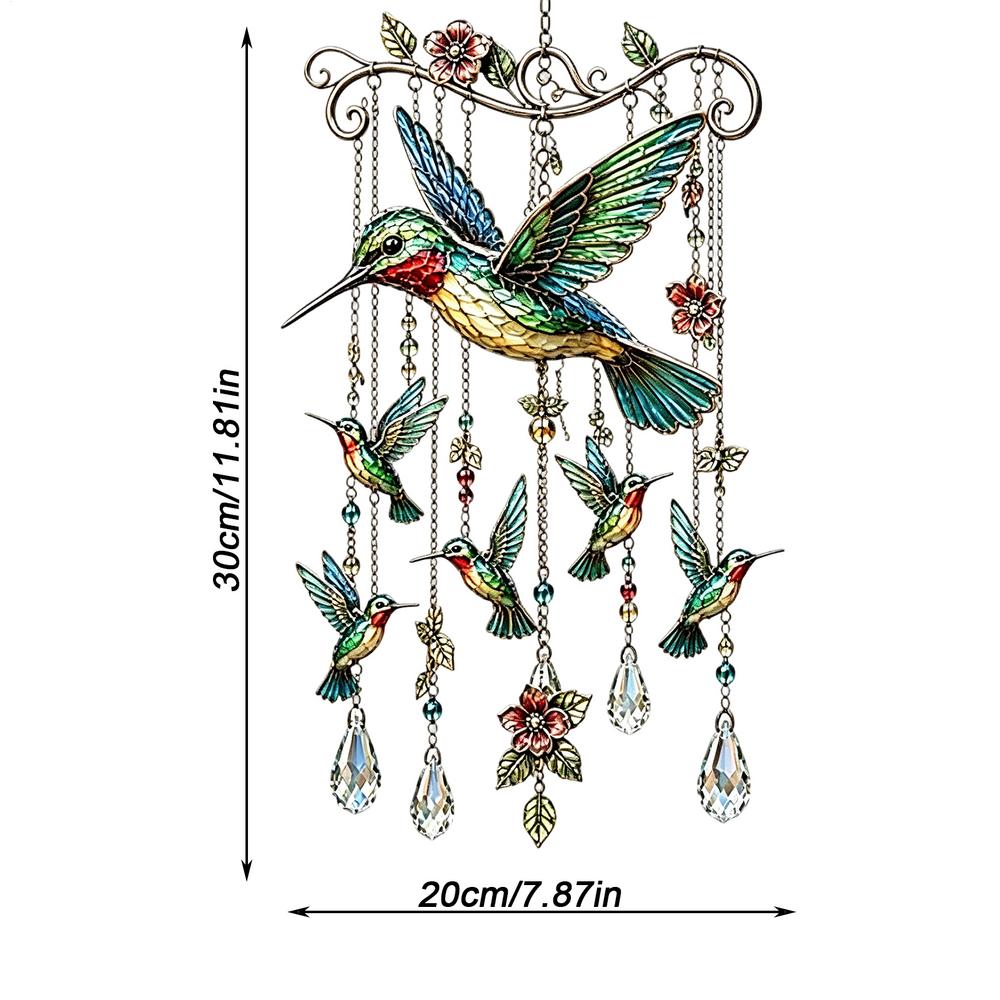 Bird Wind Chimes Weather-Resistant Rustproof Bird Wind Chimes Outdoor Decor for Yard Patio Porch Pathway Balcony Home Window
