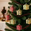 Colorful Merry Christmas Decor Mini Xmas Decorative Pendant  Shopping Mall