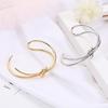 European Trendy Knotted Open Cuff Bracelet - Classic Gold Women's Jewelry, Personalized Cool Style
