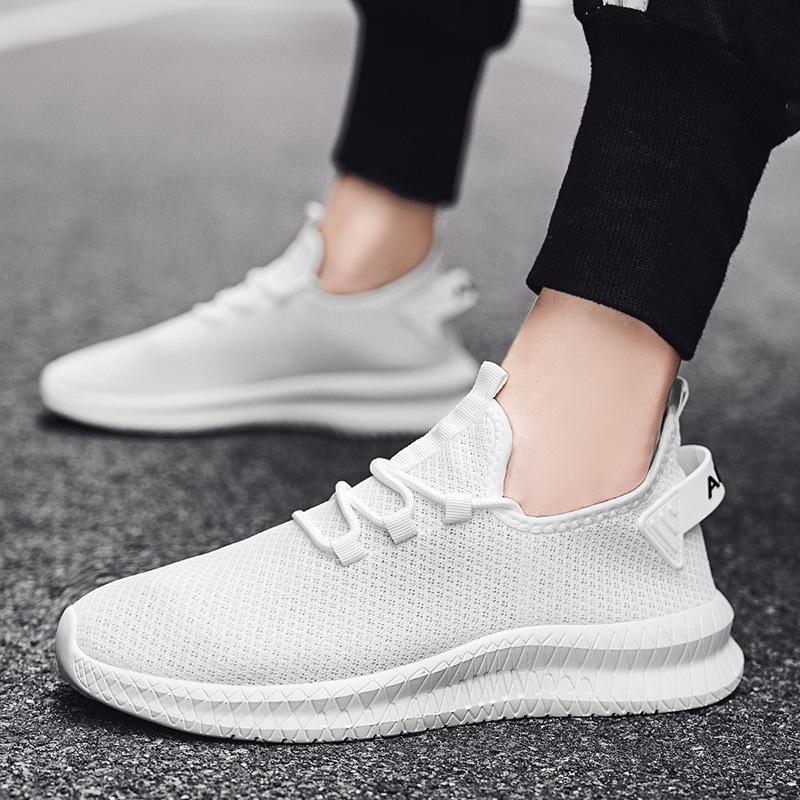 22 spring platform sports shoes, light and breathable fly-woven running shoes, teenage student sports shoes