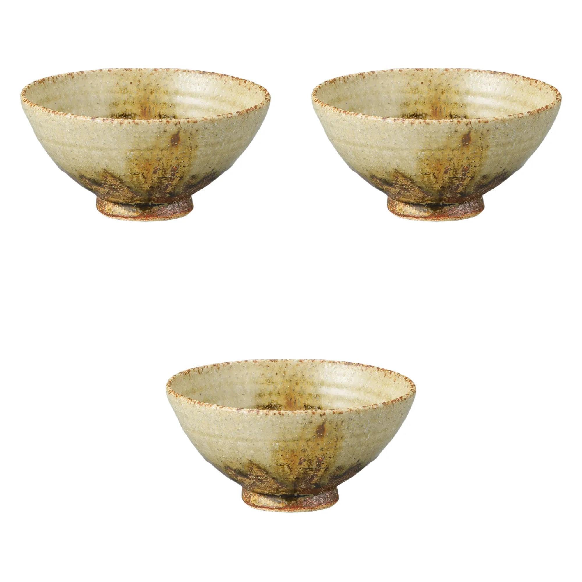 

Set of 3 Mino Rice Bowls x Rice Bowls Setomonohonpo [12.8 6.3 cm]