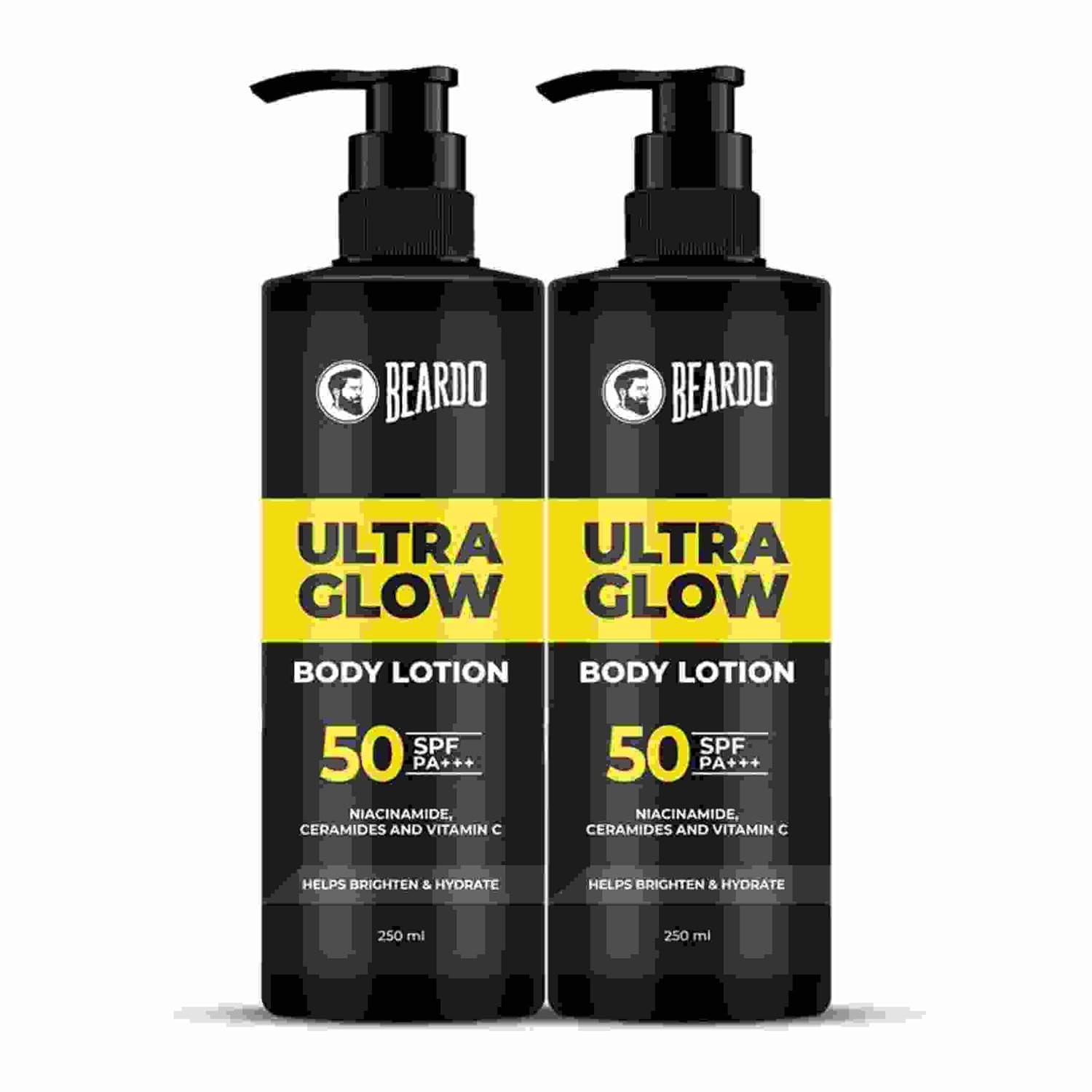 

Beardo Ultraglow Body Lotion for Men 250ml x 2 | Lightweight Hydrating Skin Moisturizer for Winter