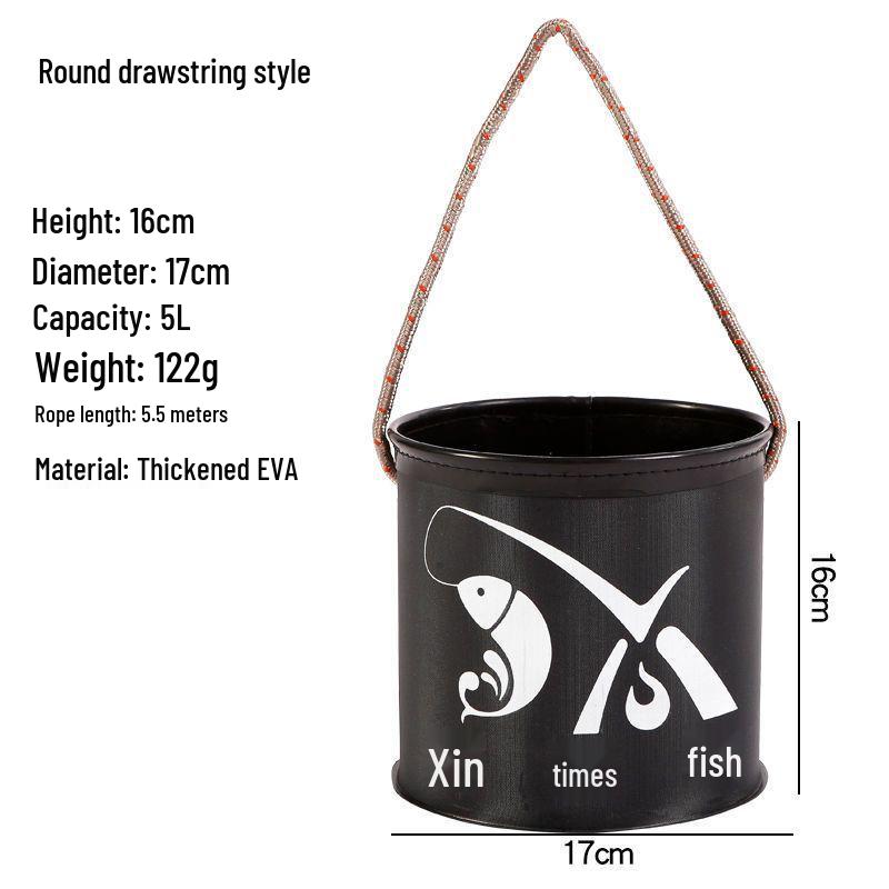 Thickened EVA Square Folding Fishing Water Bucket for Live Fish Default Item
