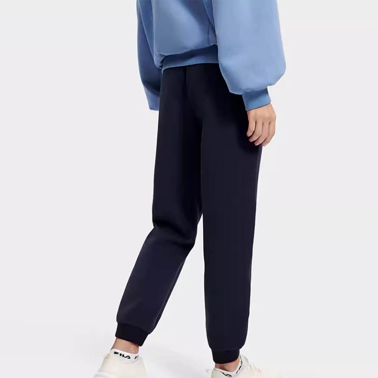 FILA Athletics Solid Color Simple Cuffed Fitness Pants Women pants Dark-Blue A11W311603F-NV