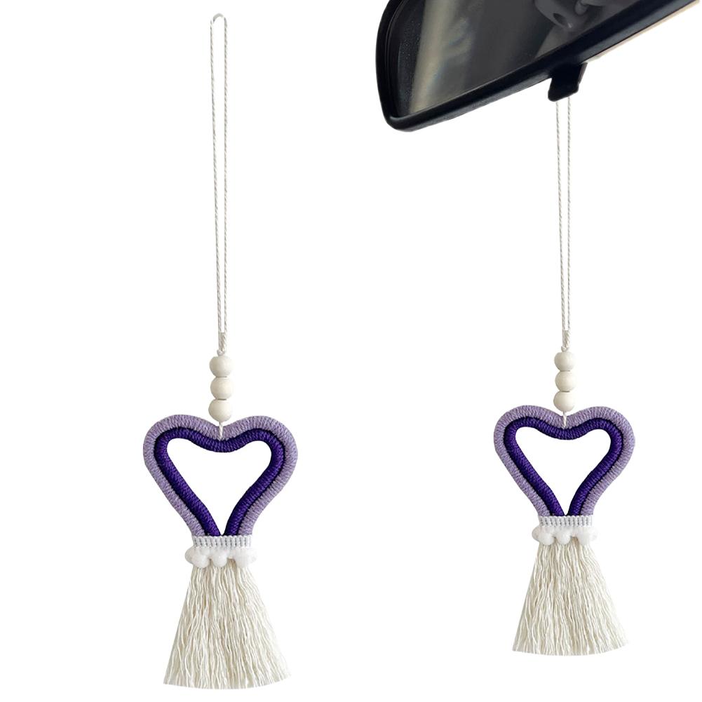 Car Rearview Mirror Pendant Hanging Keychain Accessories Woman Gift Handmade Decoeation Bag Pendant Car Decoration Accessories