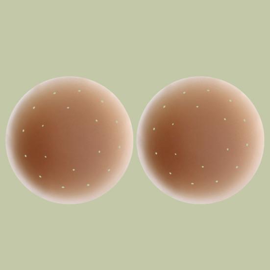 1 Pair Silicone Nipple Covers, Women's Reusable Adhesive Nipple Pasties, Round Breast Petals, Invisible Ultra Thin Sticky Bra