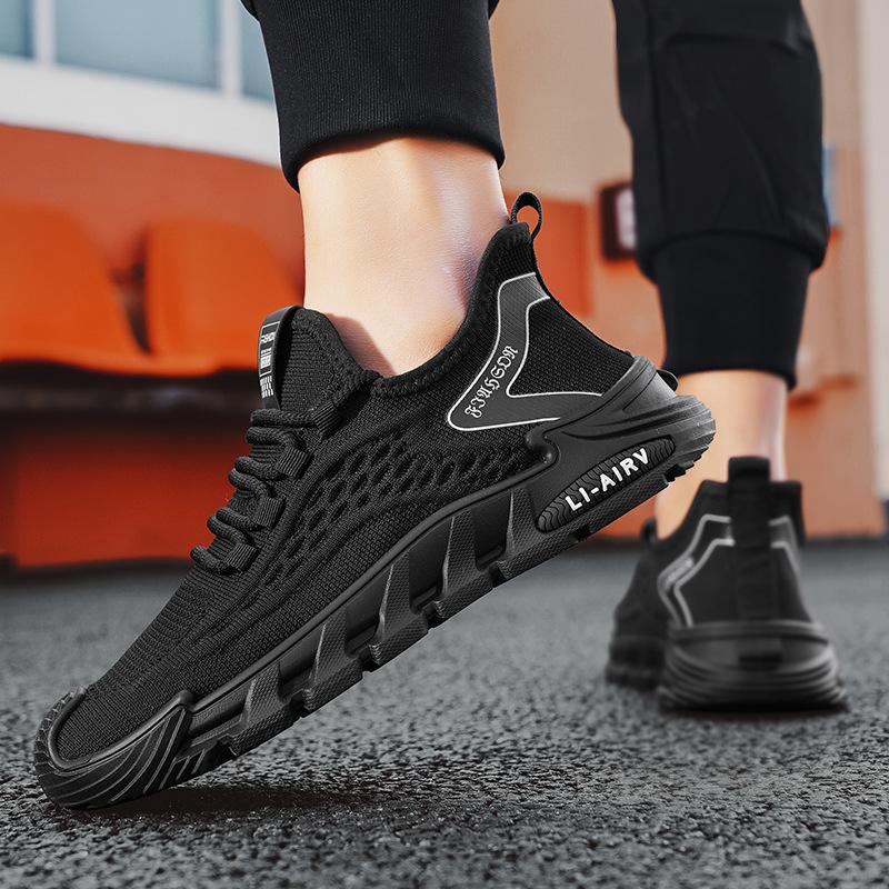 Summer new 2025 casual breathable fly-woven sports shoes men's outdoor wear-resistant youth running shoes trendy shoes men